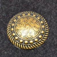 22mm Victorian Steampunk Vintage Brass Round Charm, pack of 6