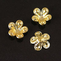 8mm Bright Gold Finish FLOWER pk/6