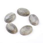 18mm x 13mm SemiPrecious Natural Labradorite Cabochons, Flat Back Stone, Oval, Pack of 6