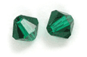 Swarovski Crystal 4mm Bicone Beads, Emerald Green, Sold by Dozen