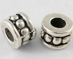 Antique Silver Bali Style Beads, 6mm, Pack of 48