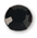 8mm Round Faceted Austrian Crystal, Onyx (Jet) ea