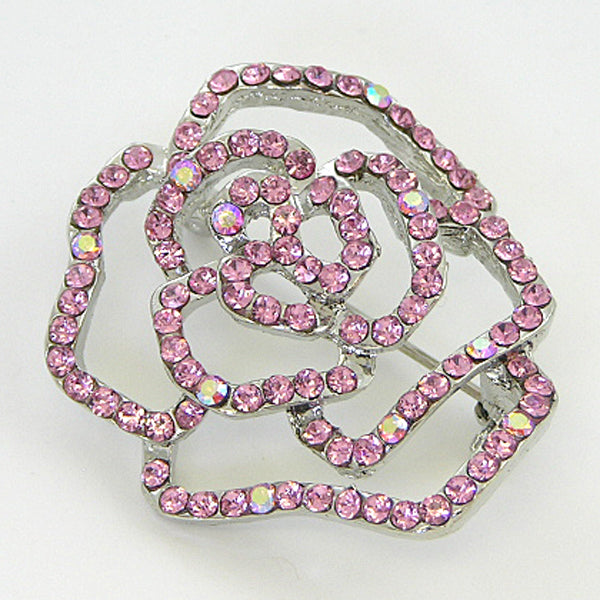59mm Large Rose Pin, Light Rose/Light Rose AB EA