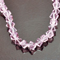 8mm Crystal Cube w/Diagonal Hole Fire-n-Ice Crystal