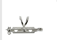 Nickel Finish 3/4in Bar Pin with Bail, ea