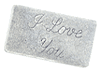 Antique Gold Finish I LOVE YOU LETTER, pk/6