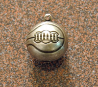 17mm Puff Basketball Charm, Vintage Silver, 6 pack