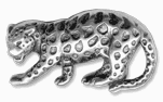 49x27mm Antique Silver Finish Leopard EA