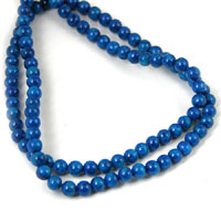 4mm Round Turquoise Fossil Beads, 16in. strand