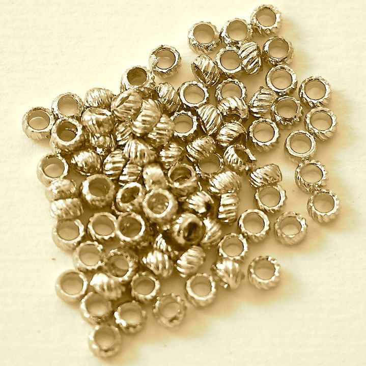 Gold Finish Large Crimp Beads .25oz Package