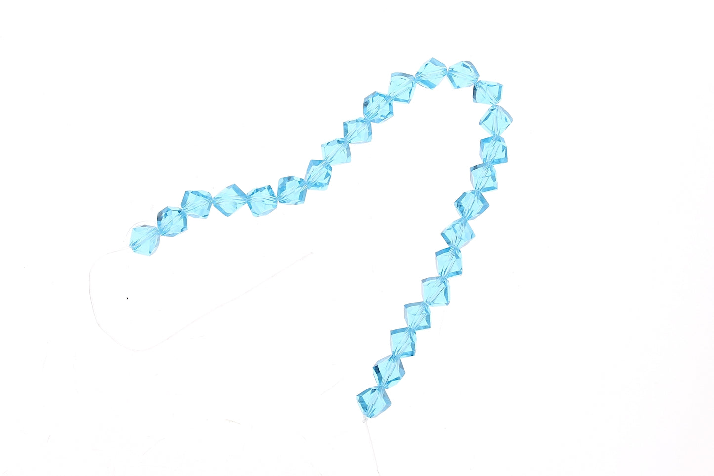8mm Crystal Cube w/Diagonal Hole Fire-n-Ice Crystal (07258.31)