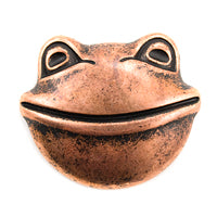 29mm Frog Face Antiqued Copper Flatback, pk/6