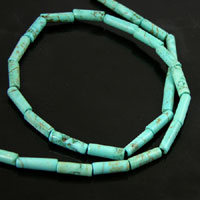 4x13mm Tube Beads, Turquoise, 16 inch strand
