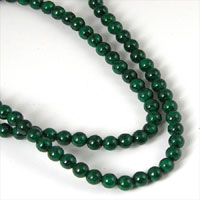 4mm Green Fossil Beads, 16in strand