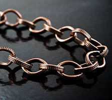 Oval Rolo Chain, etched Antique Copper Footage Chain, 10 foot spool