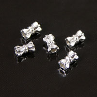 5x4mm Dogbone Spacer Beads, Silver, pkg/24