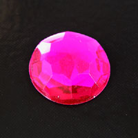 18mm Fuchsia Faceted Stone, pk/12