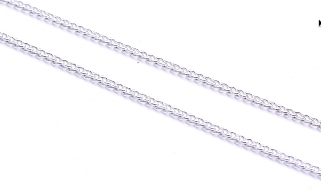 2.5 mm cable chain silver plate 10ft roll