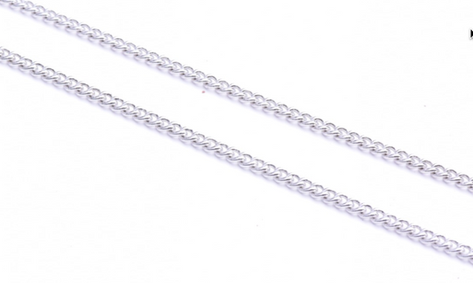 2.5 mm cable chain silver plate 10ft roll