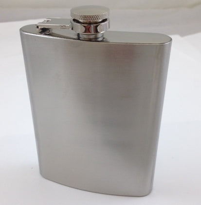 Flask 8oz, stainless steel , ea