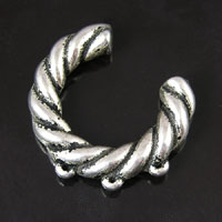 41x40mm Antique Silver Finish Rope Hoop Dangle