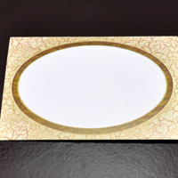 2.5x3.5in Tan Oval Presentation Gift Card, pk/12