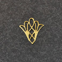 16x20mm Tulip Bloom Filigree Drop, Raw Brass, pk/6