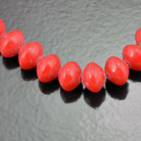 11x9mm Red Lucite Rondelle Beads, strand