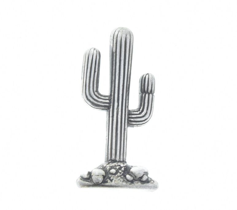 17mm x 39mm Saguaro Cactus Pendant Charm Finding, antique silver, each