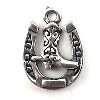 Good Luck Horse Shoe and Boot Charms, Pack of 6