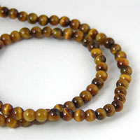 4mm Round Tiger Eye Beads, 16in strand