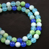 6mm Round Multi Blue Quartz Beads, 16 inch strand