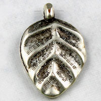 22x16mm Leaf Pendant(double sided), Antiqued Silver, pkg/6