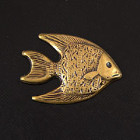 30.5x21mm Vintage Brass Finish Medium Fish, Right, pk/6
