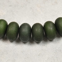 14mm Italian Forrest-Green Lucite Rondelle Beads, 12 inch strand