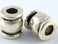 6mm Barrel Bead, Classic Silver, Pack of 72