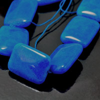 18x25mm(.72x1in) Dyed Jade Rectangle Bead, Blue-Berry, strand