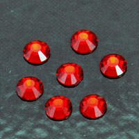 4mm Lt Siam Crystal Flatback, Preciosa Crystal