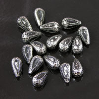 14x8mm Elegant Teardrop, Antiqued Classic Silver, 12in stand