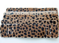 Cheetah Jaguar Hair on Hide Leather Strips, 6 pack