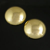 24mm Round Gold Plated Acrylic Cabochon, pk/6