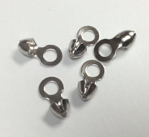 3.2mm CLASPS Connectors for Beaded Ball Chain (Dog Tag Chain), silver, pk/12