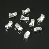 7mm Twisted Metal Spacer Beads, Silver, pkg/24