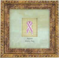 Breast Cancer Awareness -Rejoice Every Day- 7x7in Shadow Box ea