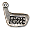 Golf Fore Charm, Classic Silver, pk/6