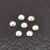 3mm Crystal AB Flatback, Preciosa Crystal