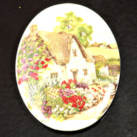 40x30 Lucite Resin, Country Cottage Oval(flatback), pk/2