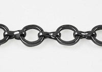 6mm Gunmetal Bar Link Chain, 10 feet