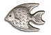 Antique Silver Finish SM FISH,LEFT pk/6