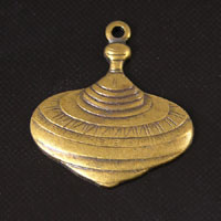 18x16mm Top Charm, Vintage Brass, pk/6